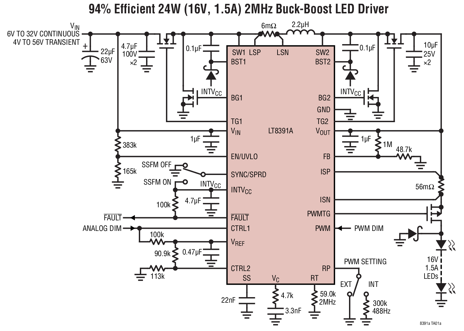 LT8391A Typical Application
