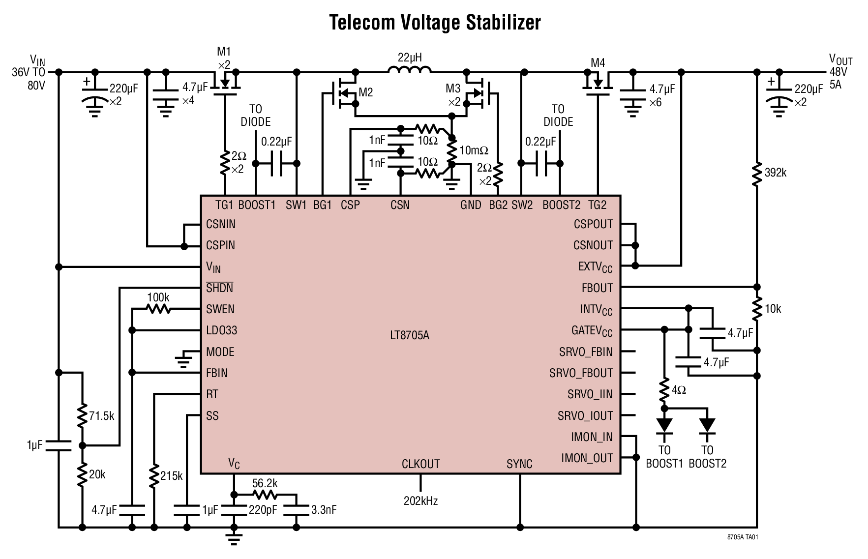 LT8705A Typical Application
