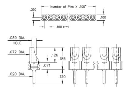 Mill-Max 380 Dimensions