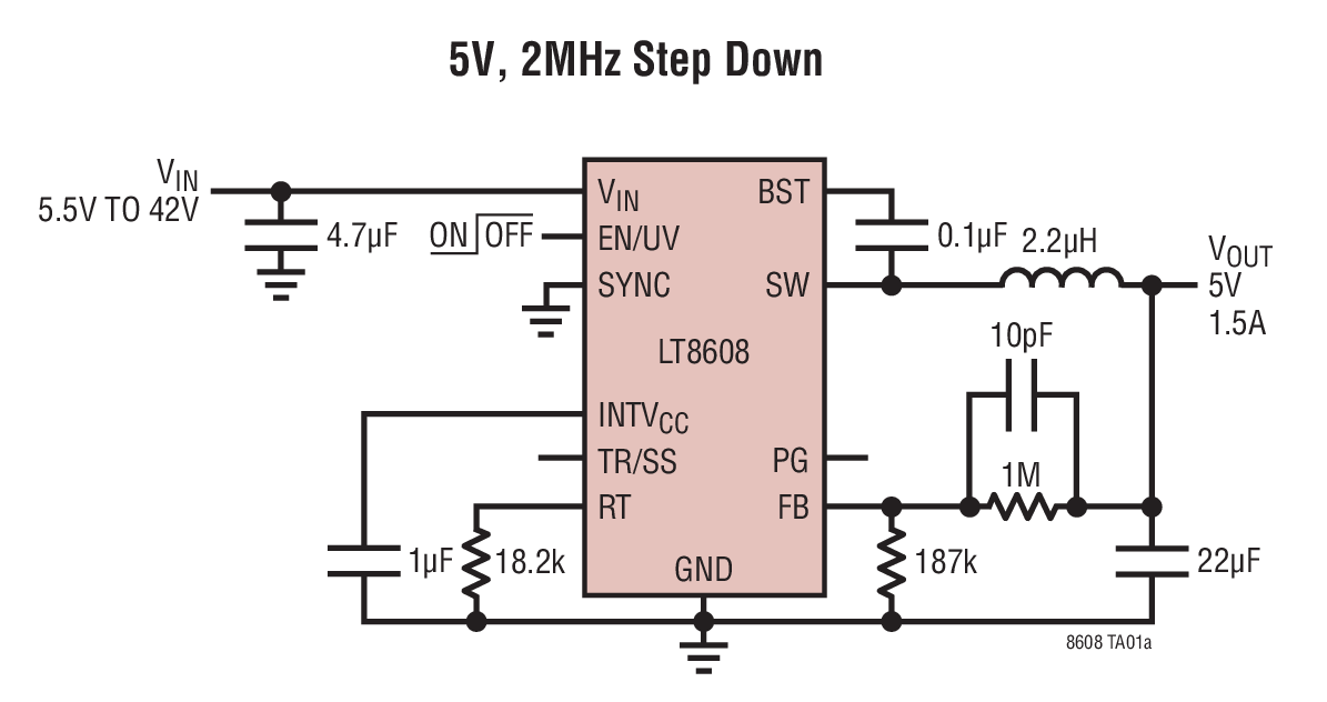 LT8608 Typical Application