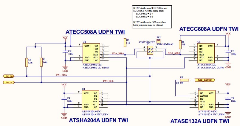 Microchip加密器件示意图