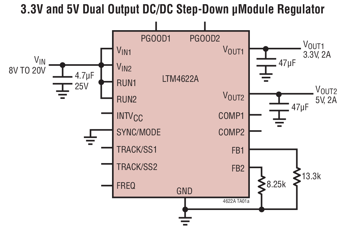 LTM4622A Typical Application