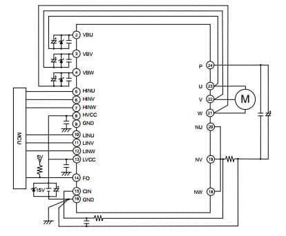 ROHM IGBT Intelligent Power Modules Typical Application Circuit
