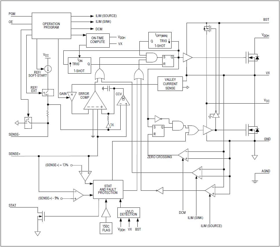 Block Diagram - Maxim Integrated MAX38800和MAX38801开关稳压器