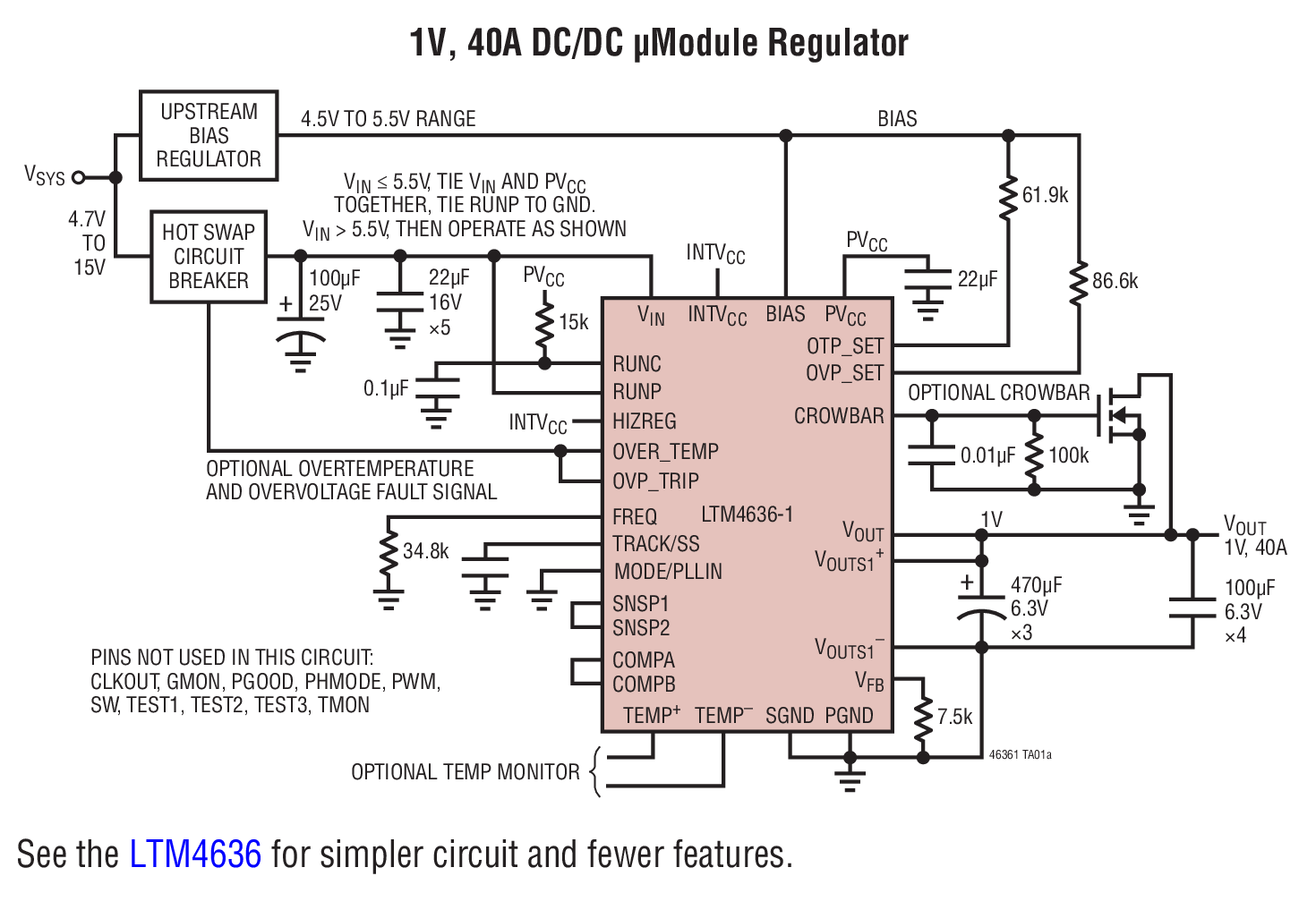 LTM4636-1 Typical Application