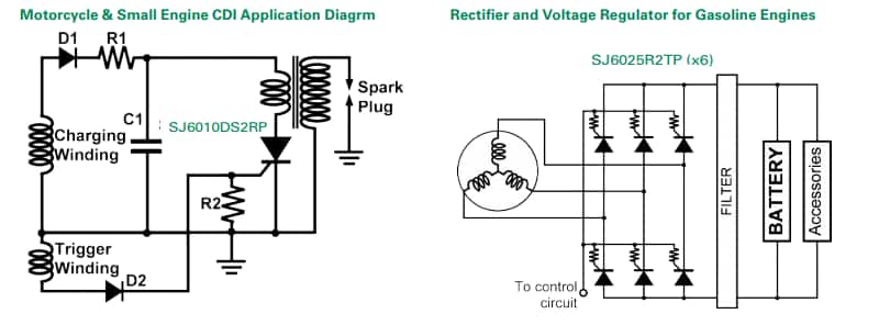 Application Circuit Diagram - Littelfuse SJ SCR开关晶闸管