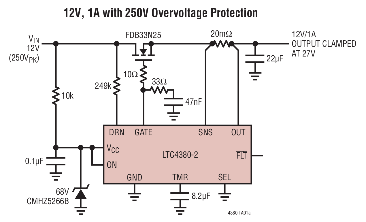 LTC4380 Typical Application