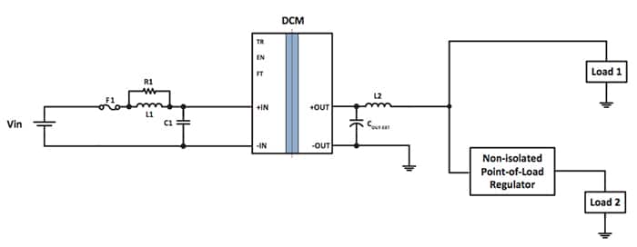Application Circuit Diagram - Vicor DCM ChiP DC-DC Converter Modules